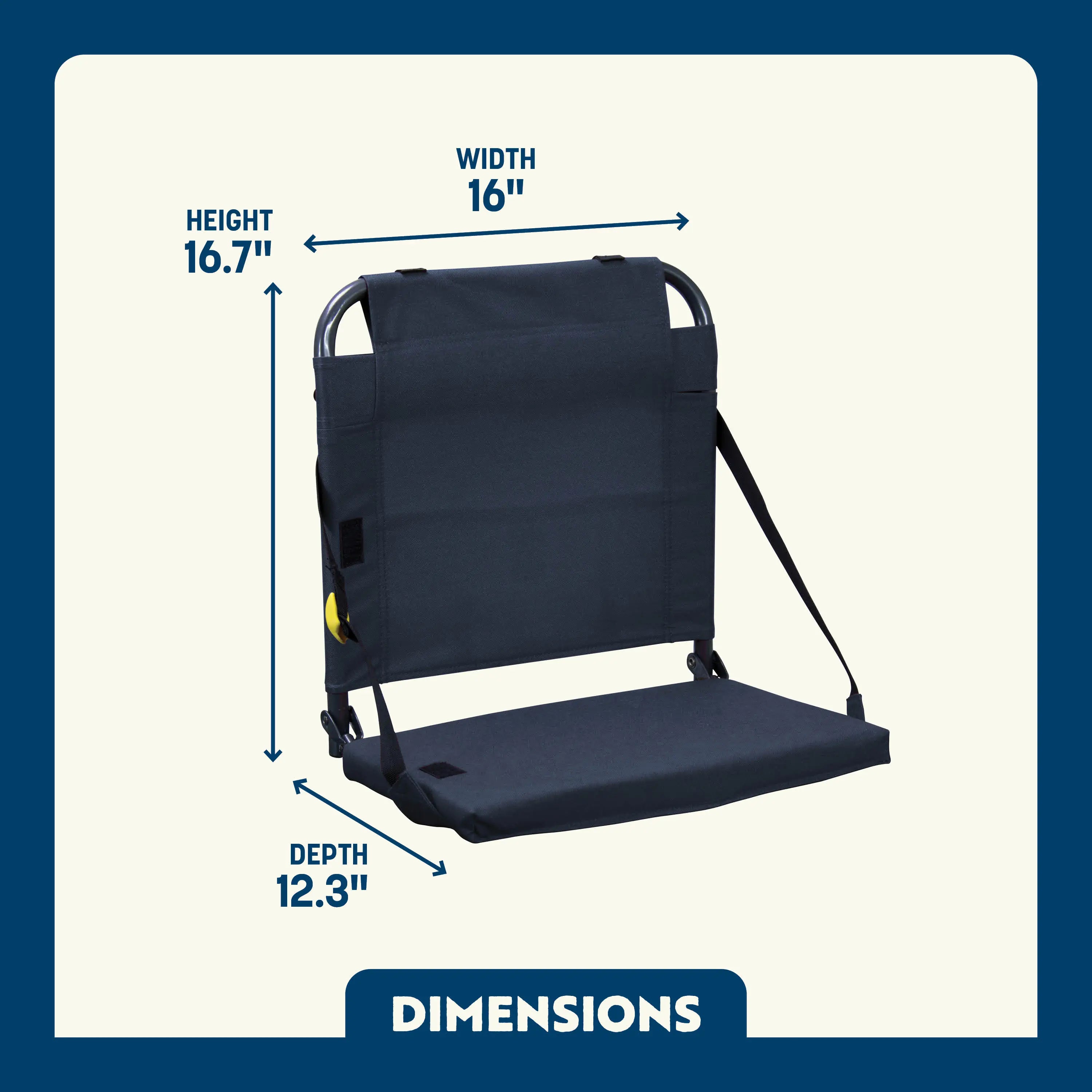 Foldable BleacherBack - Outdoor Rocking Chairs with Dynamic Comfort Edge Detail