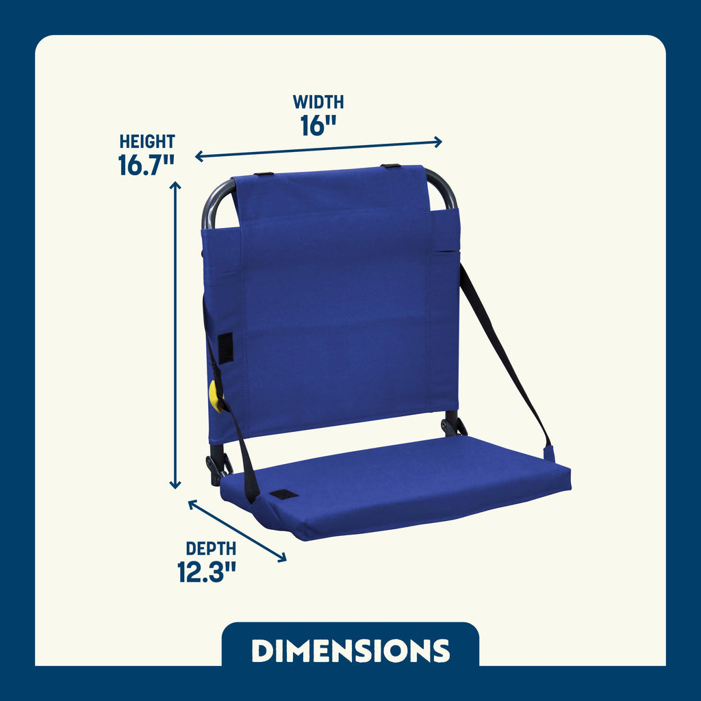 Foldable BleacherBack - Outdoor Rocking Chairs with Dynamic Comfort Edge Detail