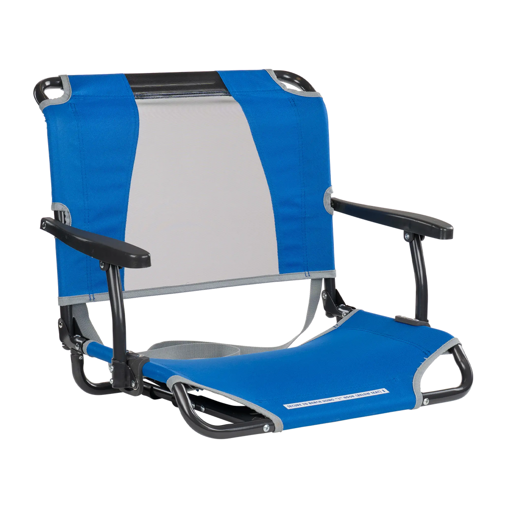 Heavy Duty Big Comfort Stadium Chair with Armrests - Rocker Chair for Camping & Lawns - Royal Blue