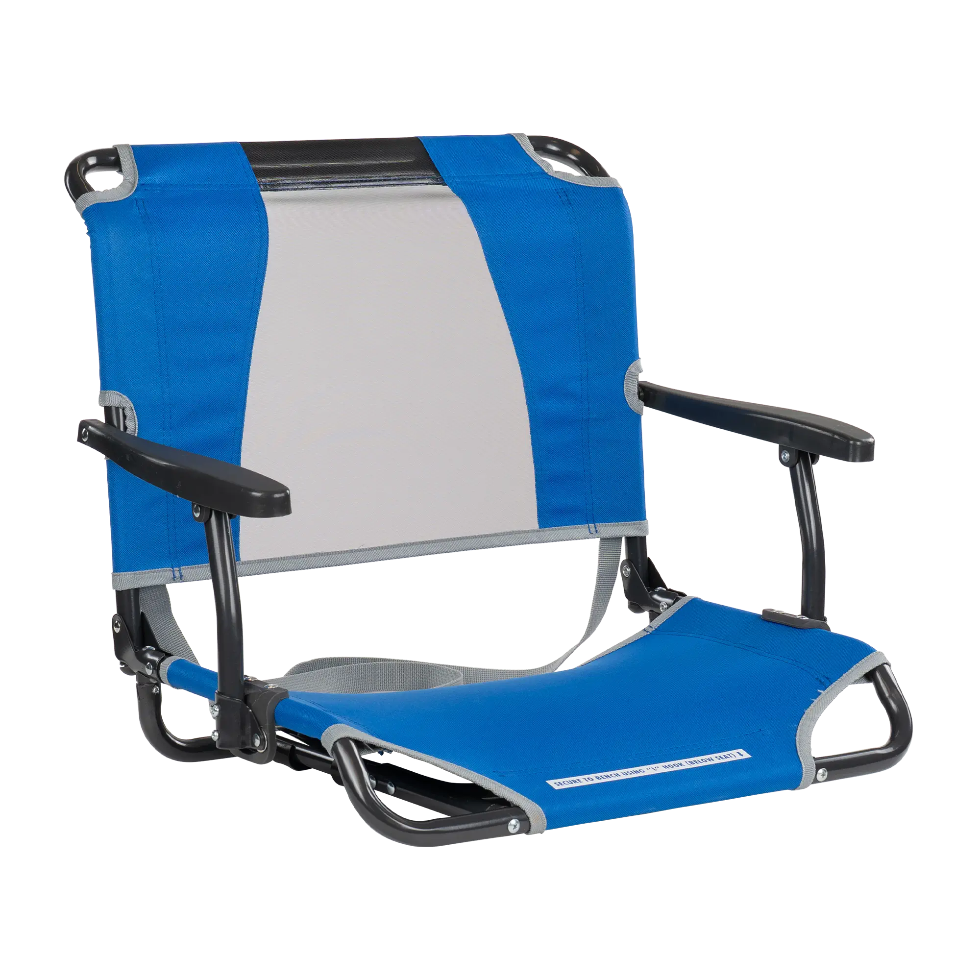 Heavy Duty Big Comfort Stadium Chair with Armrests - Rocker Chair for Camping & Lawns - Royal Blue