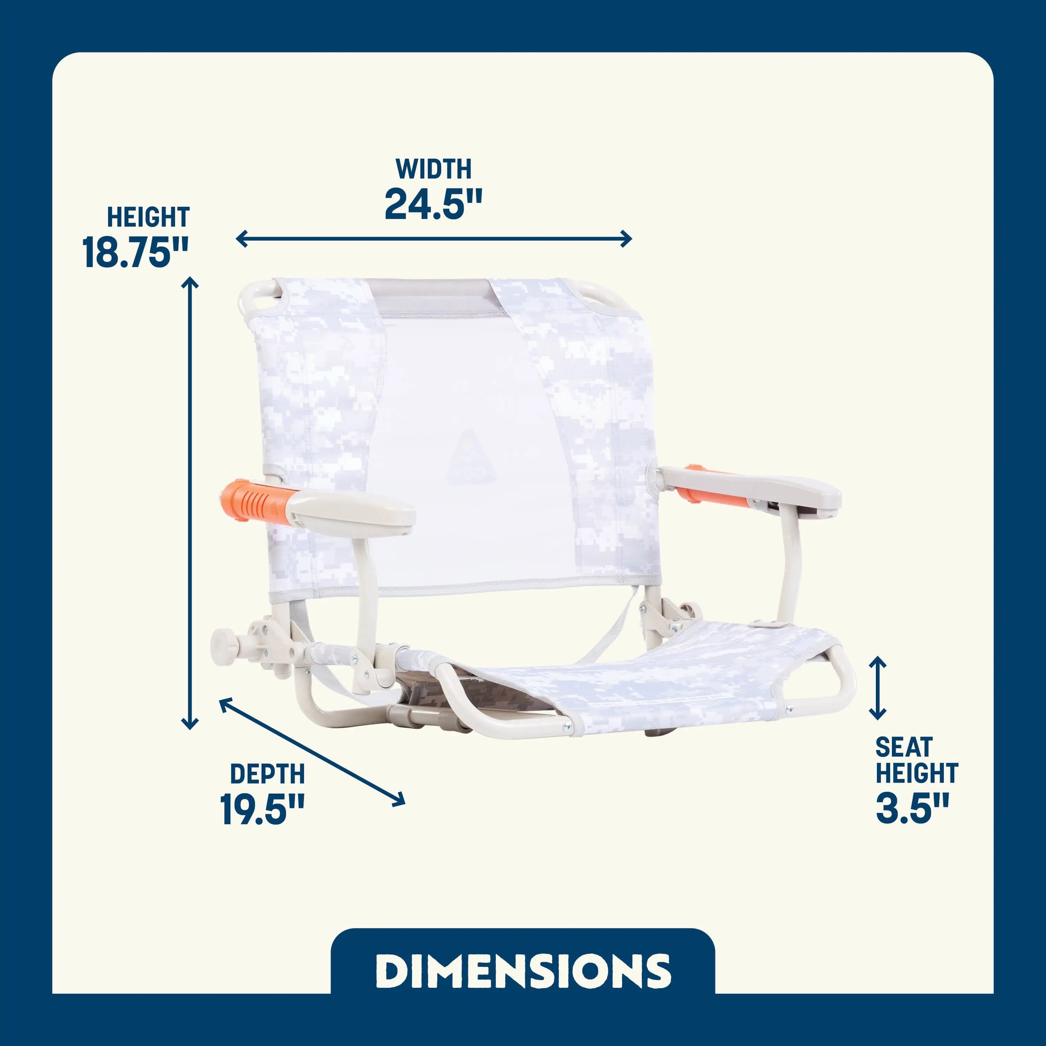 Ergonomic Portable Stadium Rock-Cliner - Camp Rocker Chair for Fishing & Beach Trips Detail