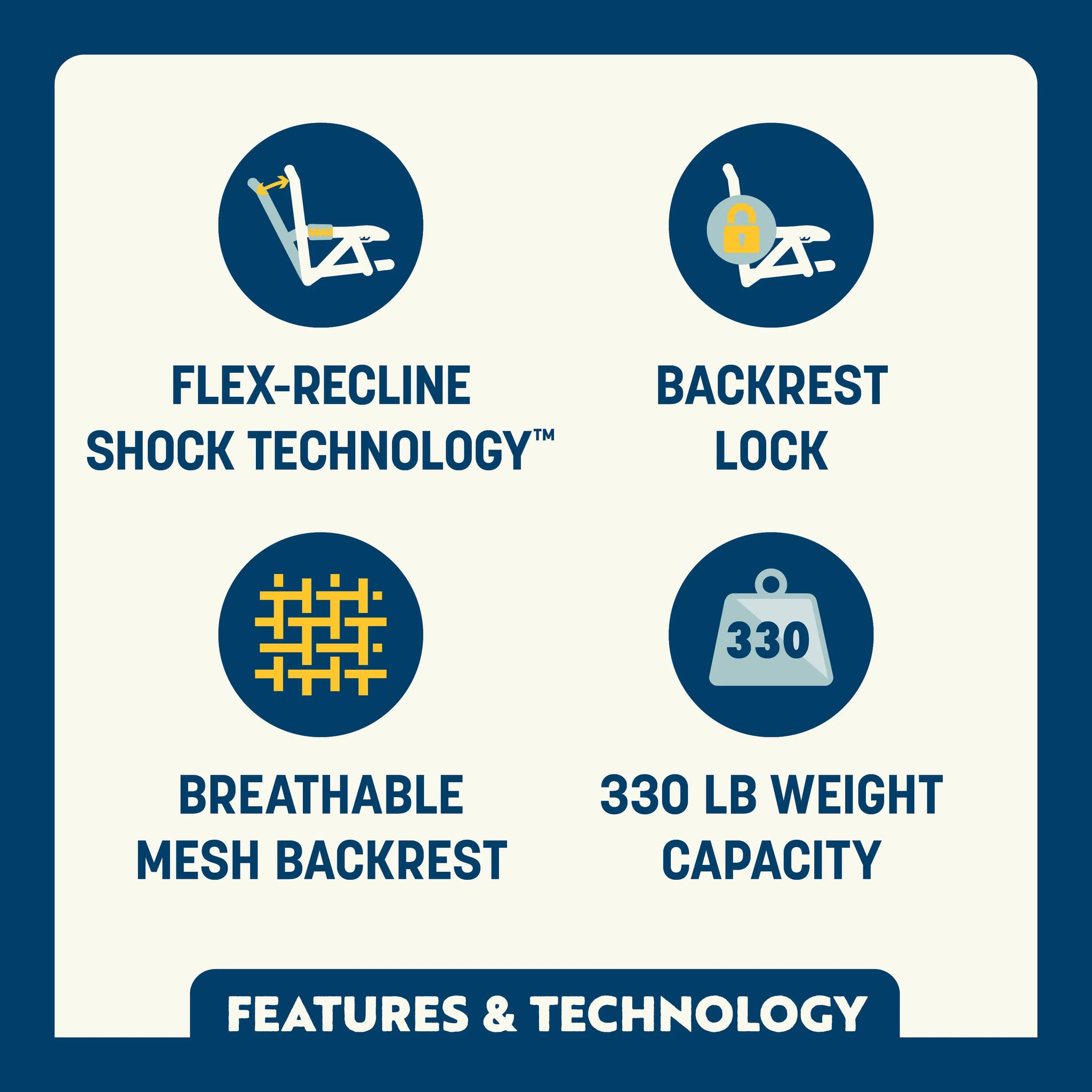 Ergonomic Portable Stadium Rock-Cliner - Camp Rocker Chair for Fishing & Beach Trips Detail