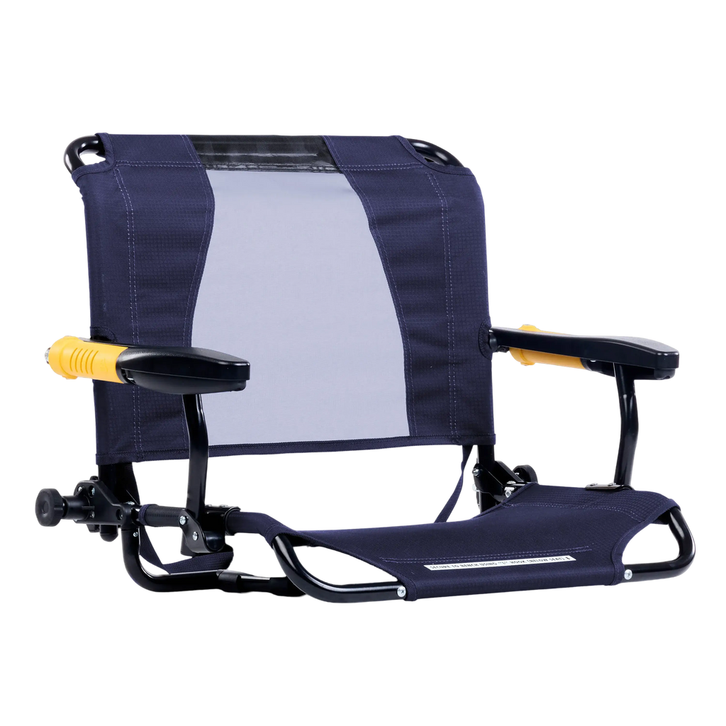 Ergonomic Portable Stadium Rock-Cliner - Camp Rocker Chair for Fishing & Beach Trips - Rich Blue