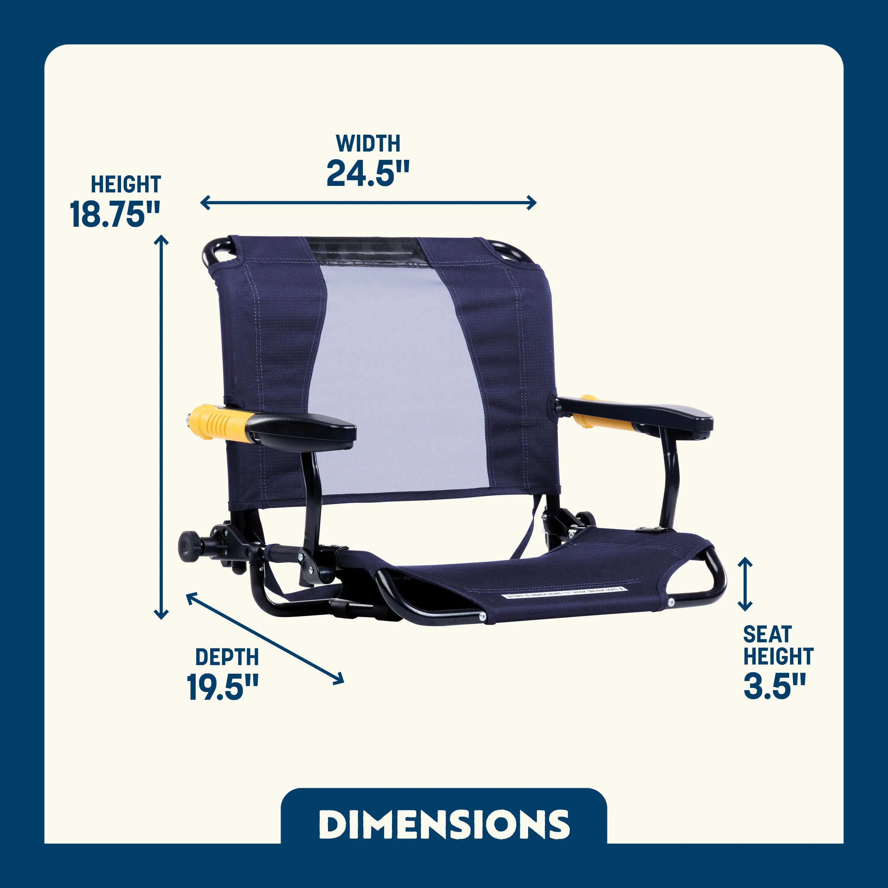 Ergonomic Portable Stadium Rock-Cliner - Camp Rocker Chair for Fishing & Beach Trips Detail