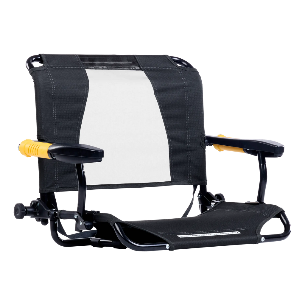 Ergonomic Portable Stadium Rock-Cliner - Camp Rocker Chair for Fishing & Beach Trips - Dark Charcoal