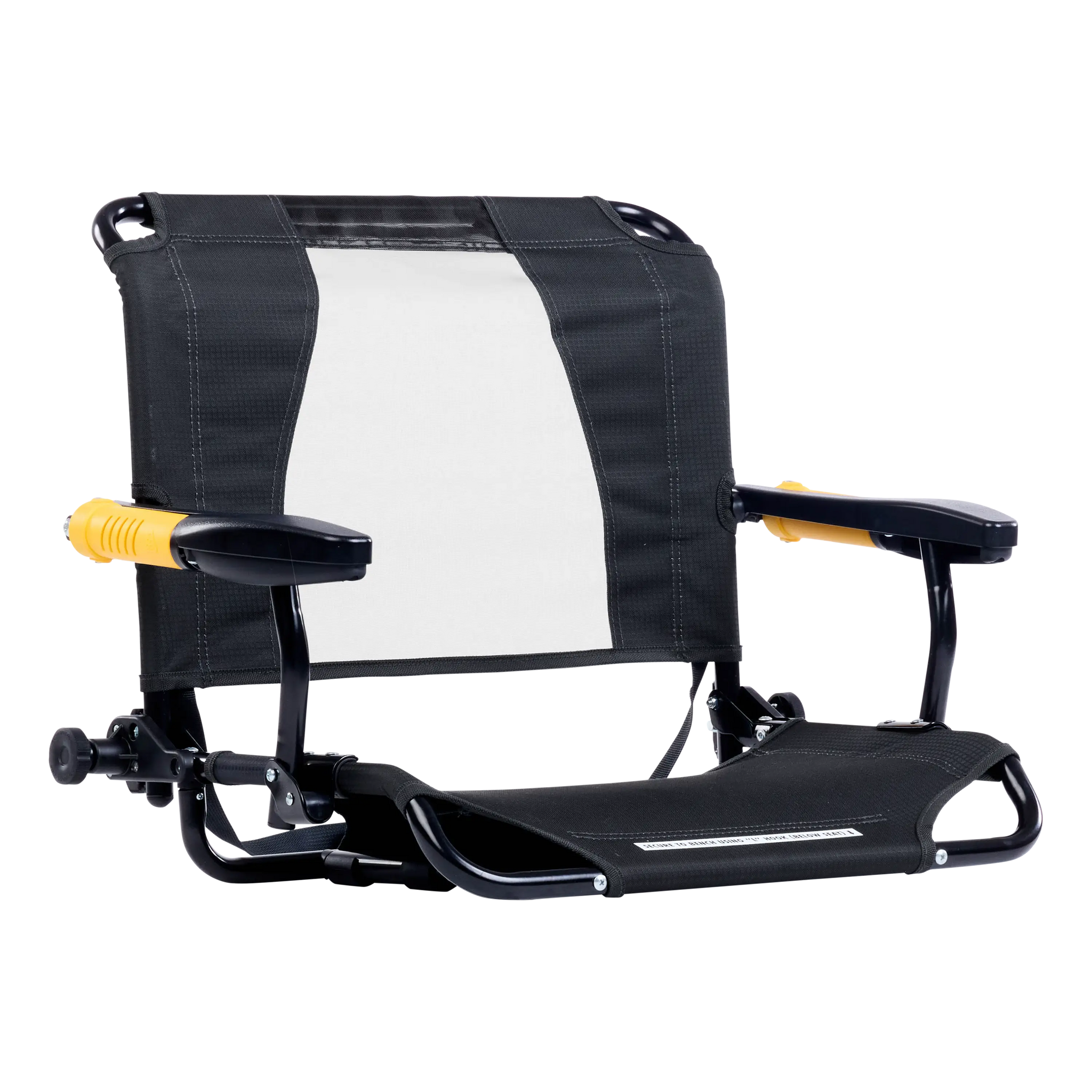 Ergonomic Portable Stadium Rock-Cliner - Camp Rocker Chair for Fishing & Beach Trips - Dark Charcoal