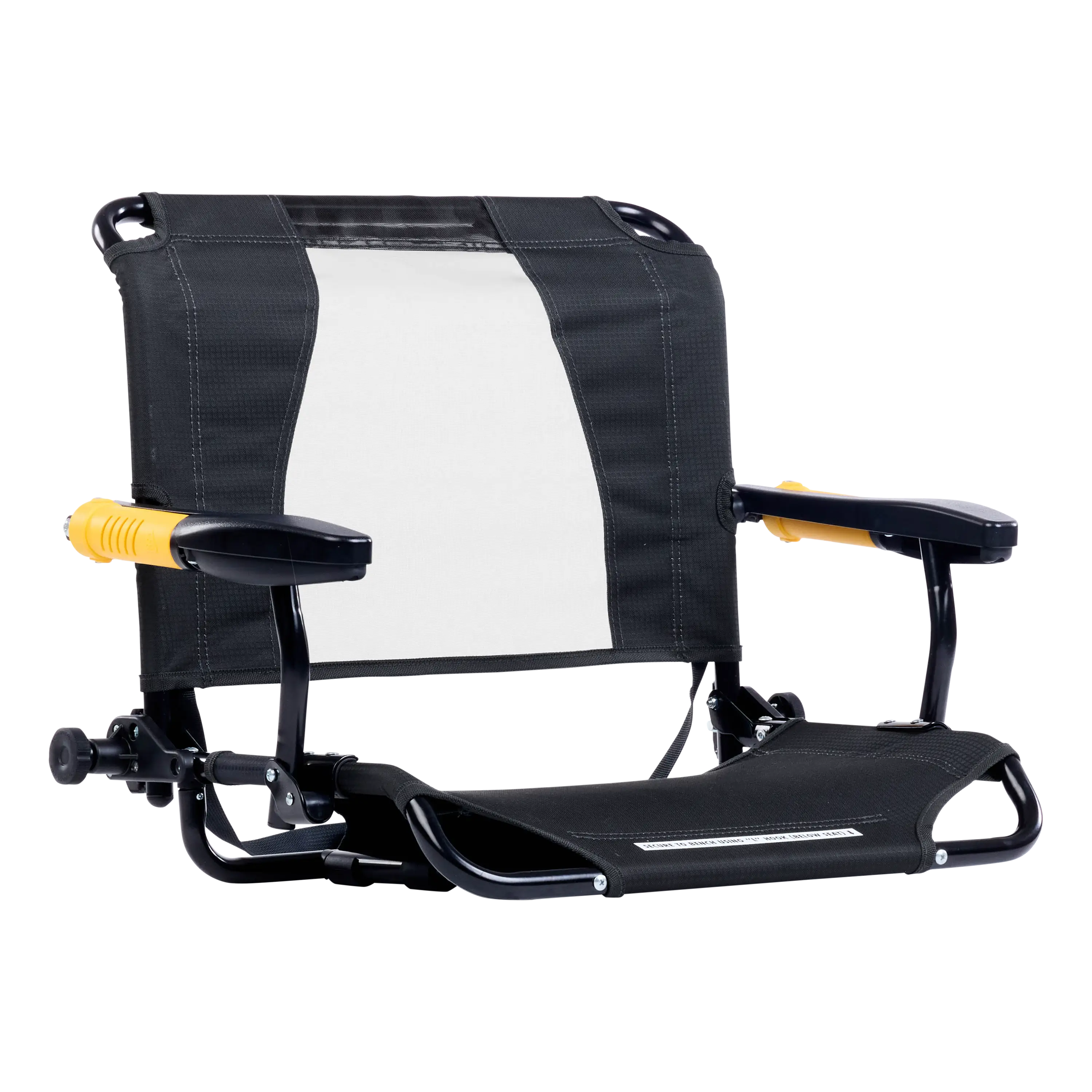 Ergonomic Portable Stadium Rock-Cliner - Camp Rocker Chair for Fishing & Beach Trips - Dark Charcoal