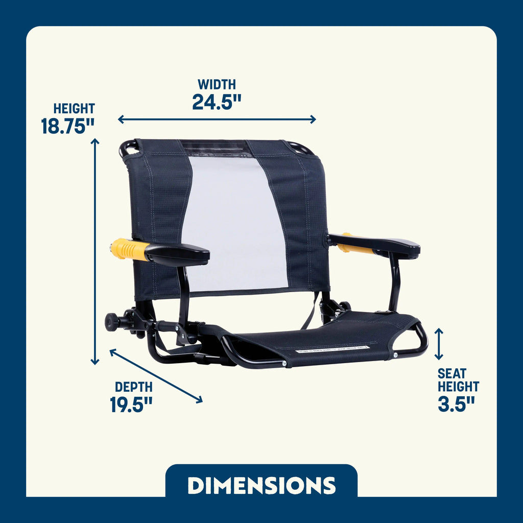 Ergonomic Portable Stadium Rock-Cliner - Camp Rocker Chair for Fishing & Beach Trips Detail