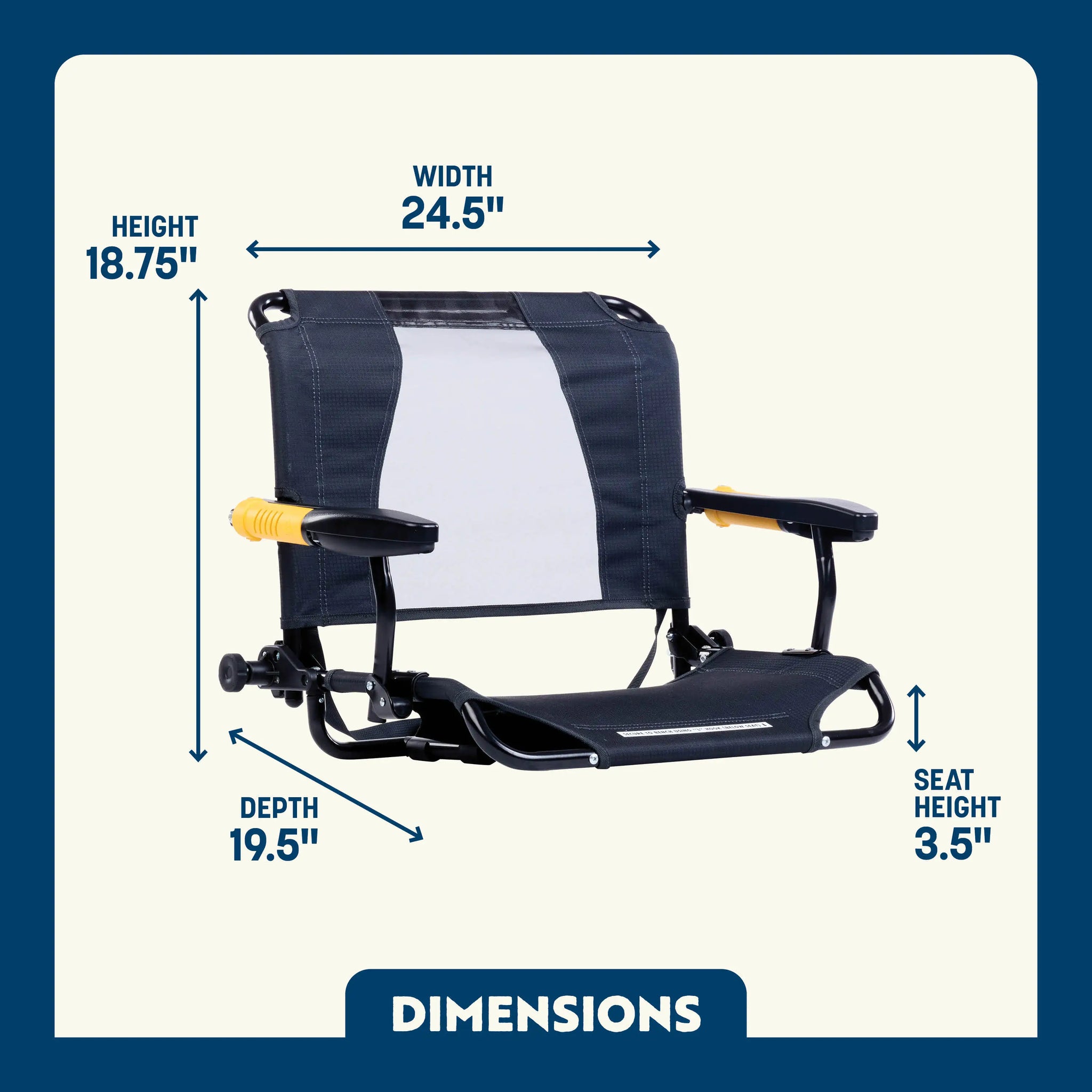 Ergonomic Portable Stadium Rock-Cliner - Camp Rocker Chair for Fishing & Beach Trips Detail
