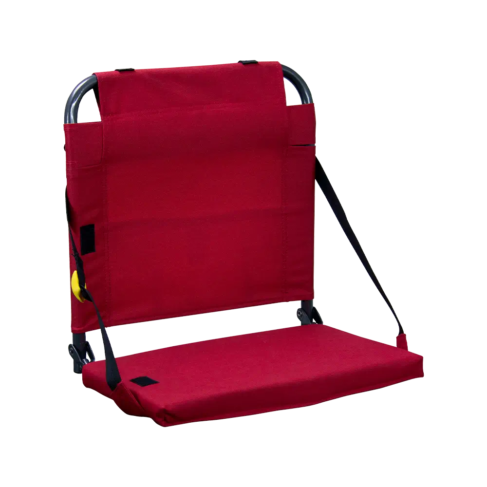 Foldable BleacherBack - Outdoor Rocking Chairs with Dynamic Comfort Edge - Red