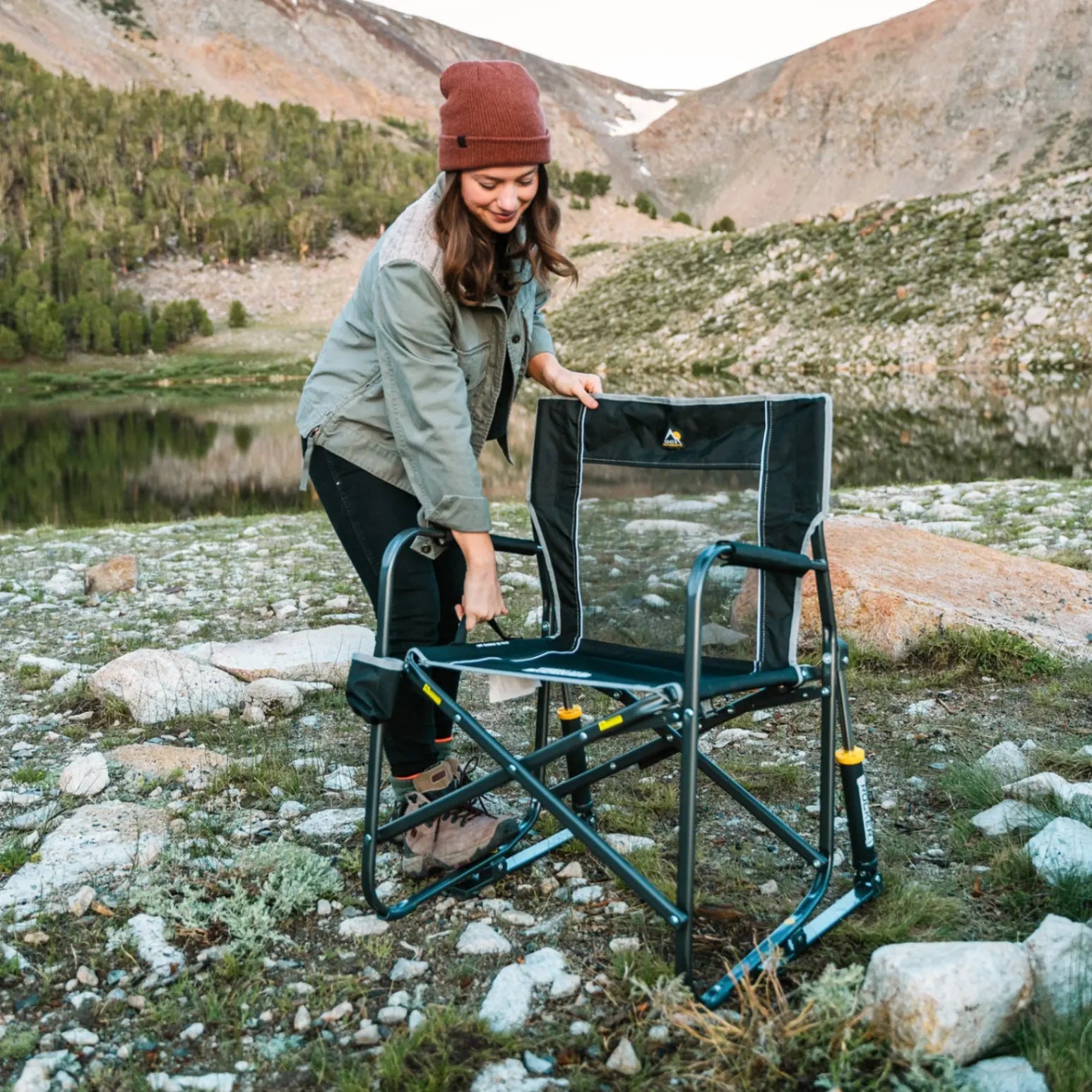 Ultra-Comfortable Freestyle Rocker - Rocker Chair for Camping & Lawns Detail