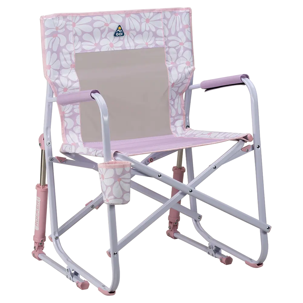 Ultra-Comfortable Freestyle Rocker - Rocker Chair for Camping & Lawns - Pink/Purple