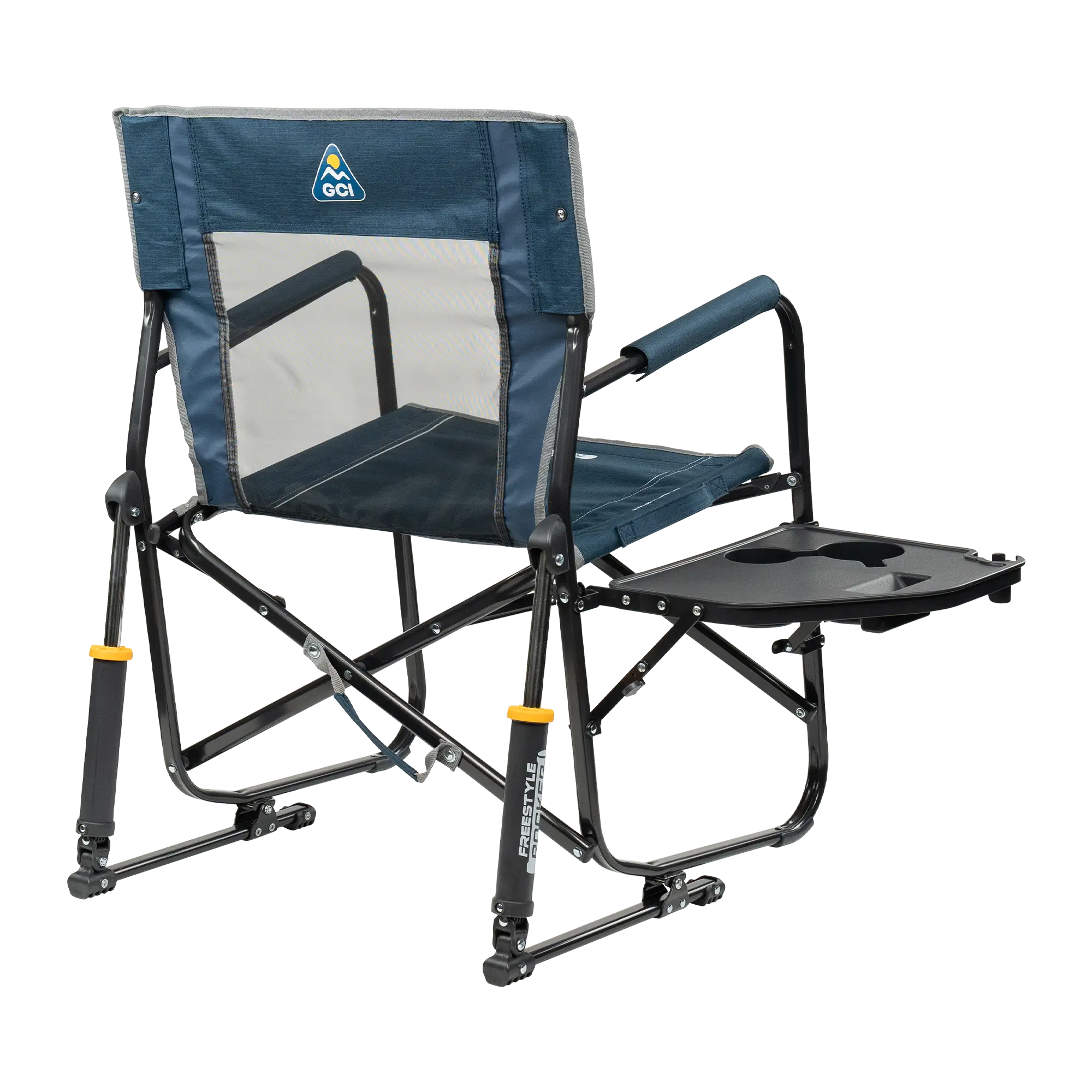 Ergonomic Portable Freestyle Rocker with Side Table - Folding Rocking Chair - Perfect for Tailgating Detail