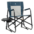 Ergonomic Portable Freestyle Rocker with Side Table - Folding Rocking Chair - Perfect for Tailgating - Heathered Indigo