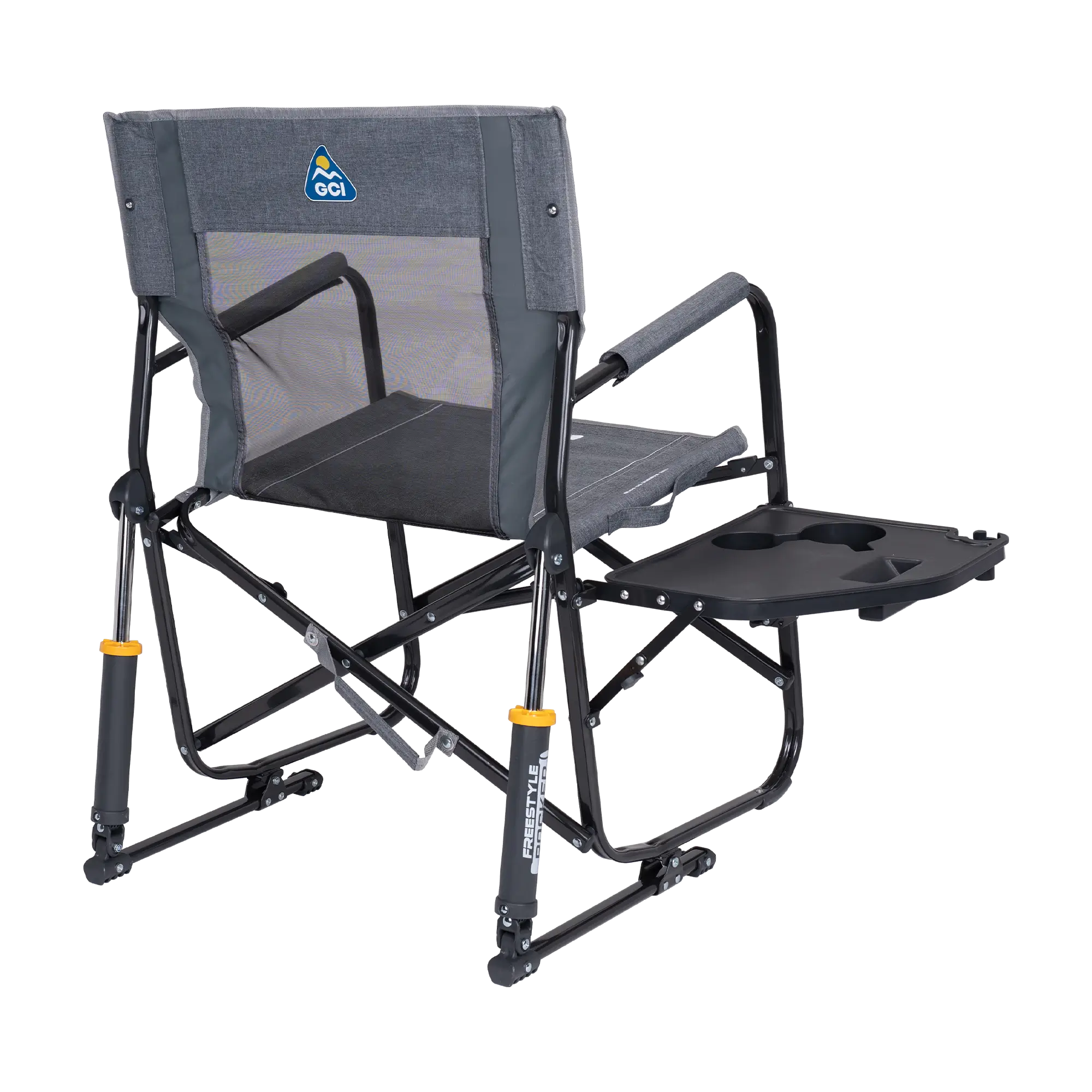 Ergonomic Portable Freestyle Rocker with Side Table - Folding Rocking Chair - Perfect for Tailgating Detail