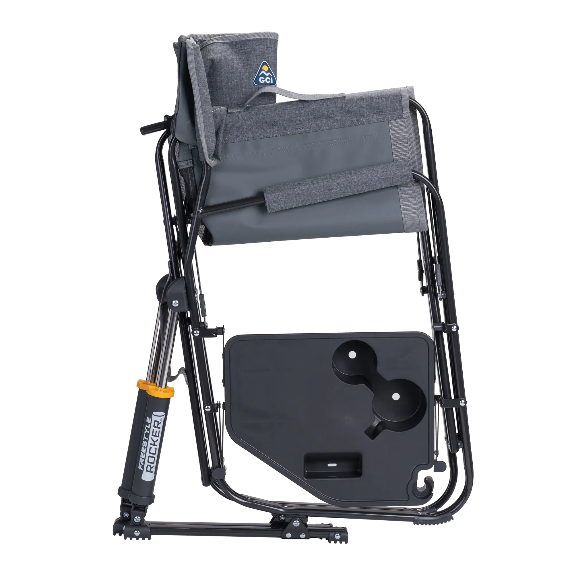 Ergonomic Portable Freestyle Rocker with Side Table - Folding Rocking Chair - Perfect for Tailgating Detail