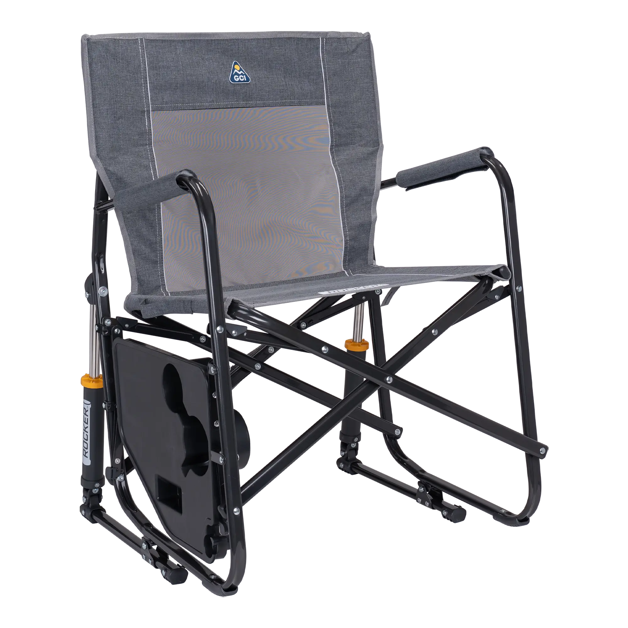 Ergonomic Portable Freestyle Rocker with Side Table - Folding Rocking Chair - Perfect for Tailgating Detail