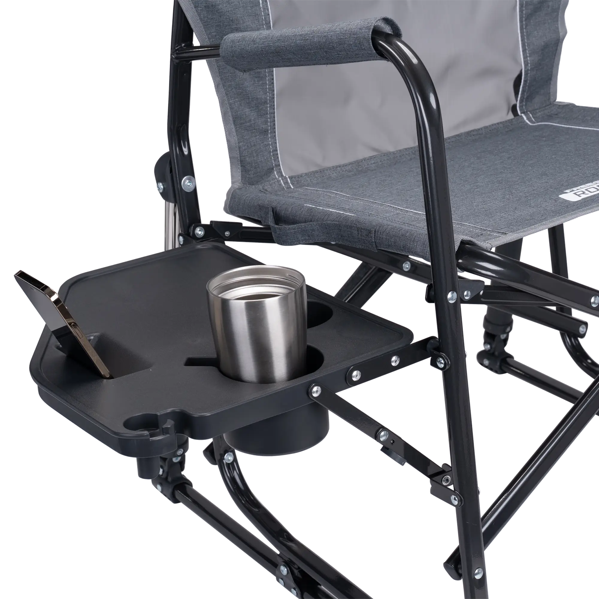 Ergonomic Portable Freestyle Rocker with Side Table - Folding Rocking Chair - Perfect for Tailgating Detail