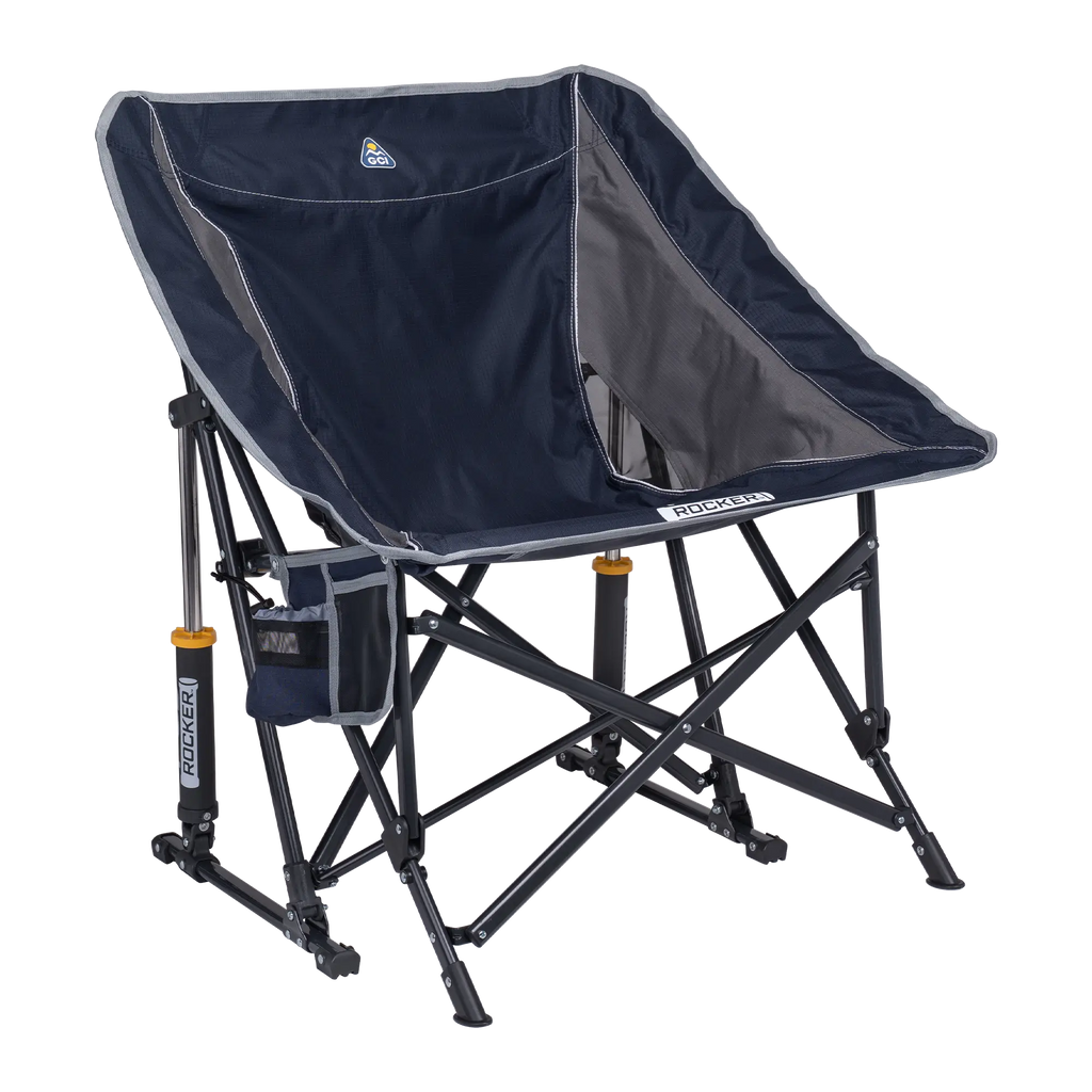 Ultra-Comfortable Pod Rocker - Camp Rocker Chair for Fishing & Beach Trips - Indigo