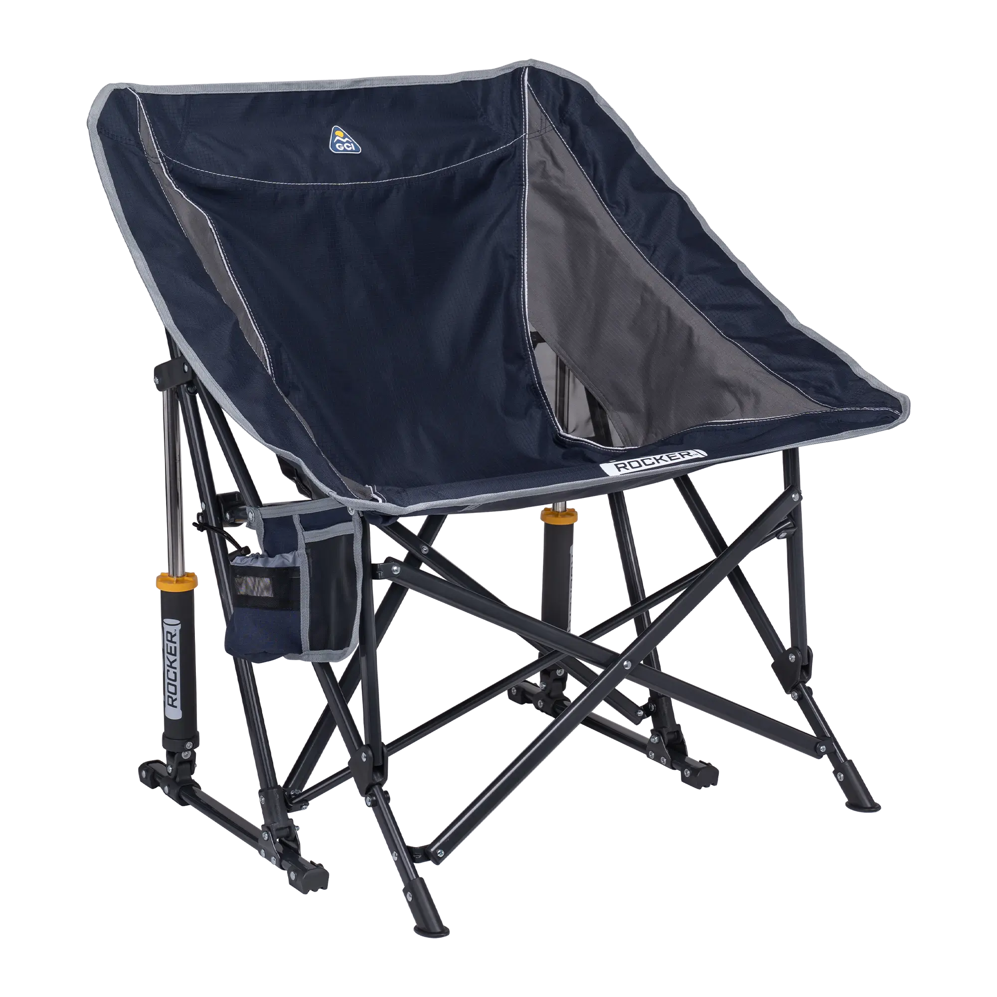 Ultra-Comfortable Pod Rocker - Camp Rocker Chair for Fishing & Beach Trips - Indigo