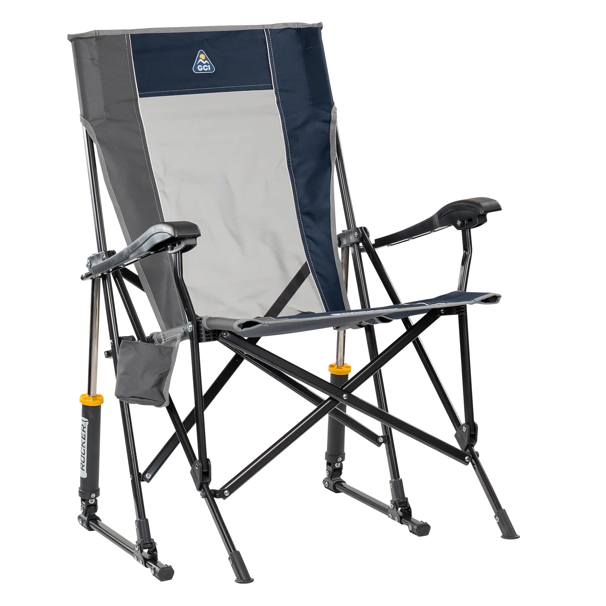 Foldable RoadTrip Rocker - Folding Rocking Chair - Perfect for Tailgating - Indigo