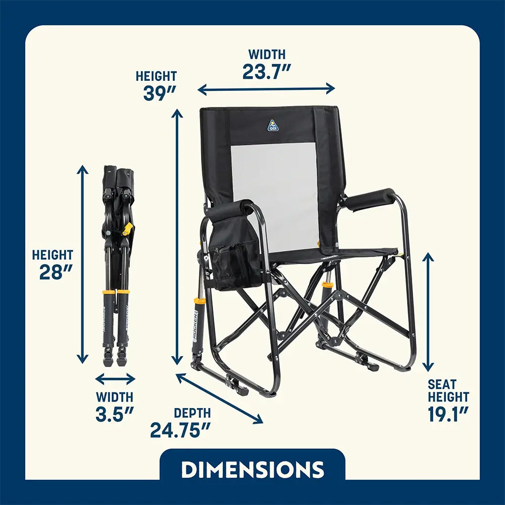 Ultra-Comfortable Stowaway Rocker - Camp Rocker Chair for Fishing & Beach Trips Detail