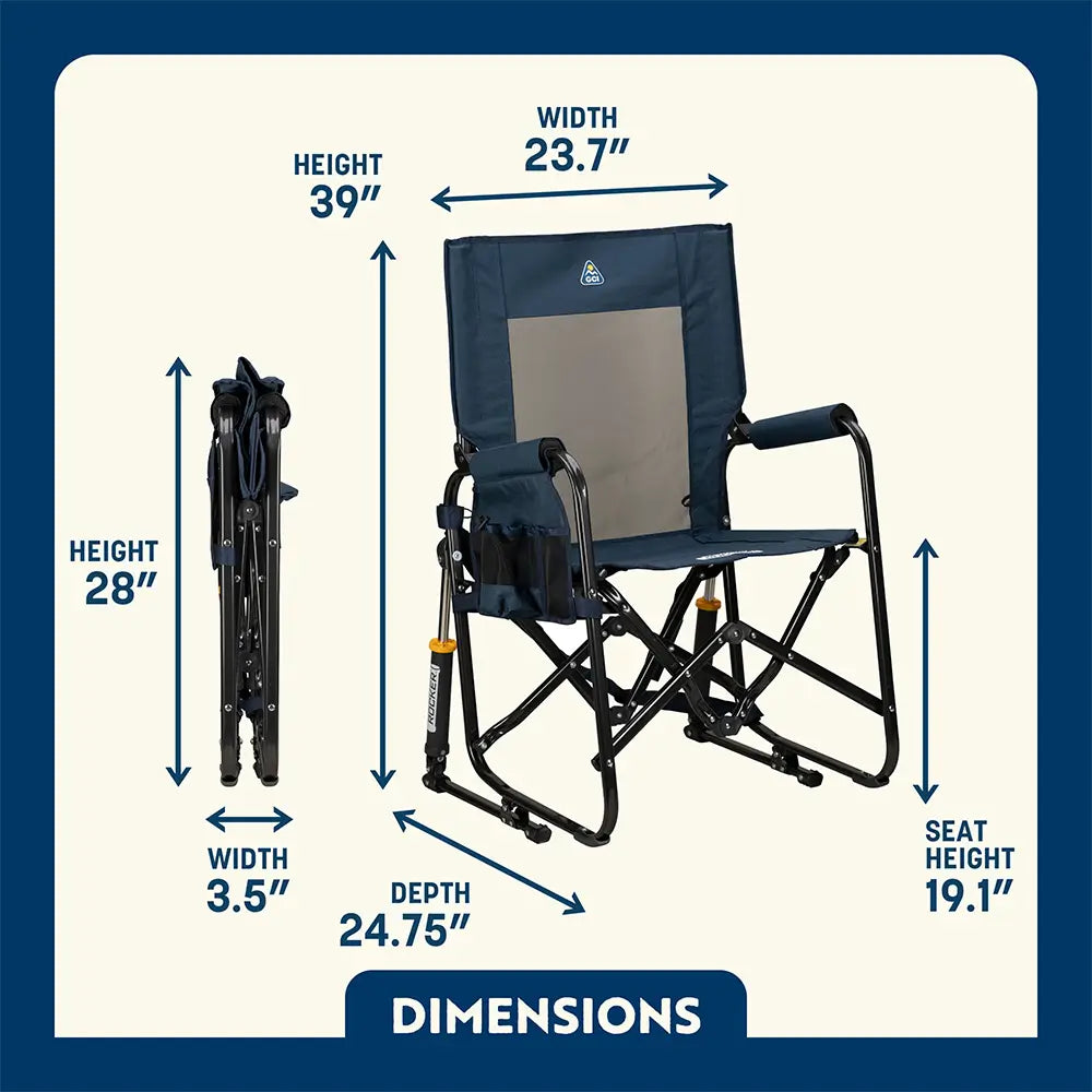Ultra-Comfortable Stowaway Rocker - Camp Rocker Chair for Fishing & Beach Trips Detail