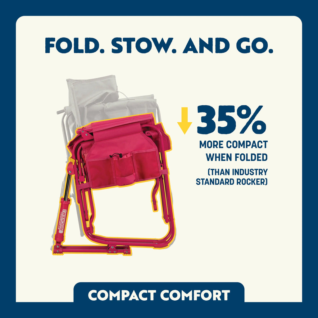 Ultra-Comfortable Stowaway Rocker - Camp Rocker Chair for Fishing & Beach Trips Detail