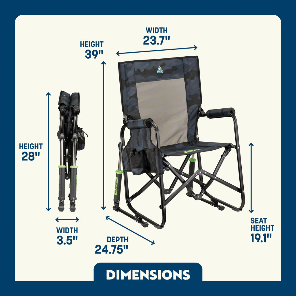 Ultra-Comfortable Stowaway Rocker - Camp Rocker Chair for Fishing & Beach Trips Detail