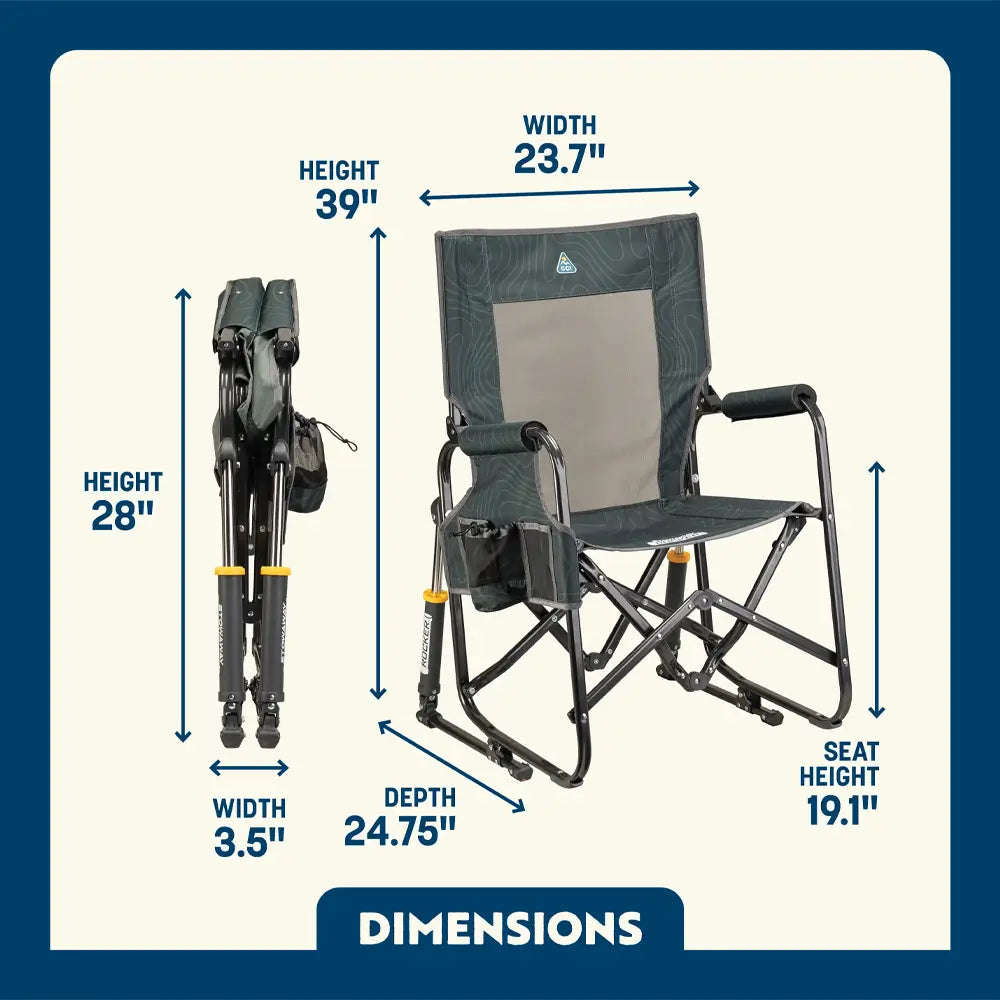 Ultra-Comfortable Stowaway Rocker - Camp Rocker Chair for Fishing & Beach Trips Detail