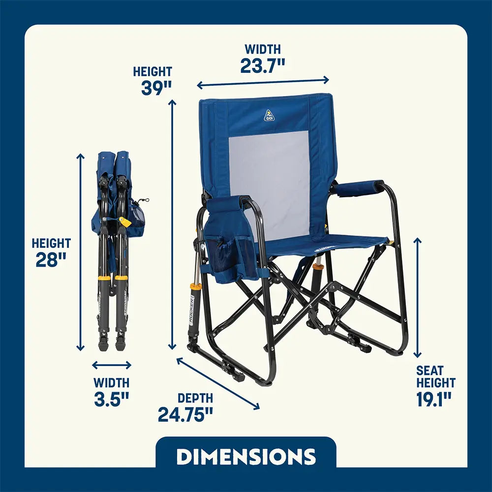 Ultra-Comfortable Stowaway Rocker - Camp Rocker Chair for Fishing & Beach Trips Detail