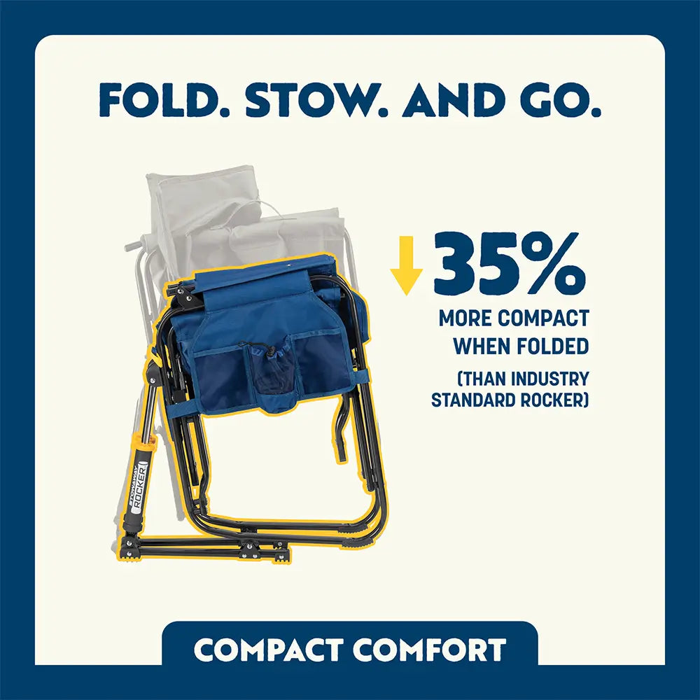 Ultra-Comfortable Stowaway Rocker - Camp Rocker Chair for Fishing & Beach Trips Detail