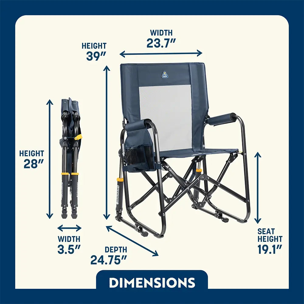 Ultra-Comfortable Stowaway Rocker - Camp Rocker Chair for Fishing & Beach Trips Detail