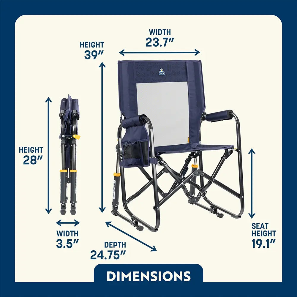 Ultra-Comfortable Stowaway Rocker - Camp Rocker Chair for Fishing & Beach Trips Detail