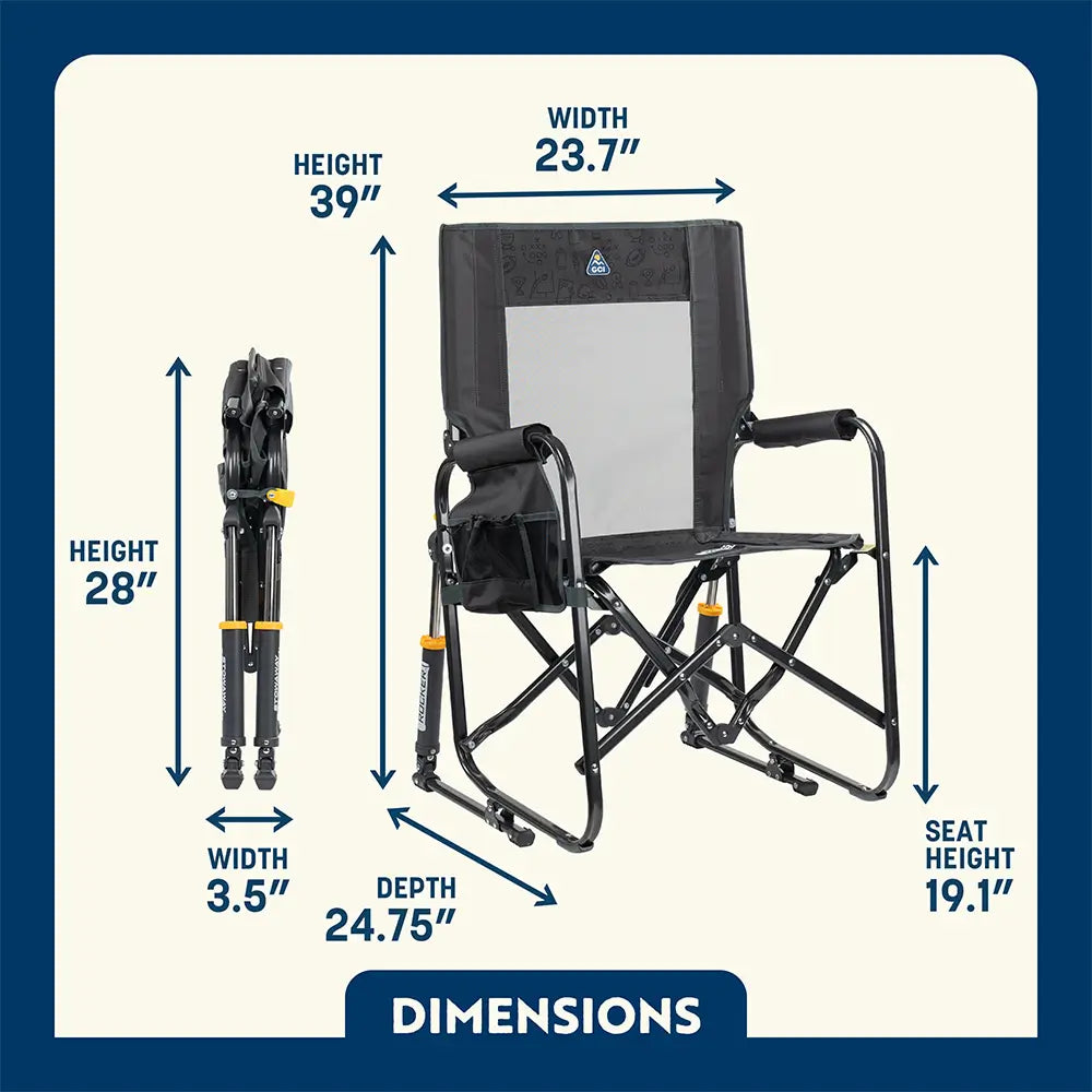 Ultra-Comfortable Stowaway Rocker - Camp Rocker Chair for Fishing & Beach Trips Detail
