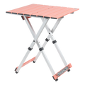 Compact Compact Camp Table 20 - Folding Camping Table with Storage Shelves - Coral