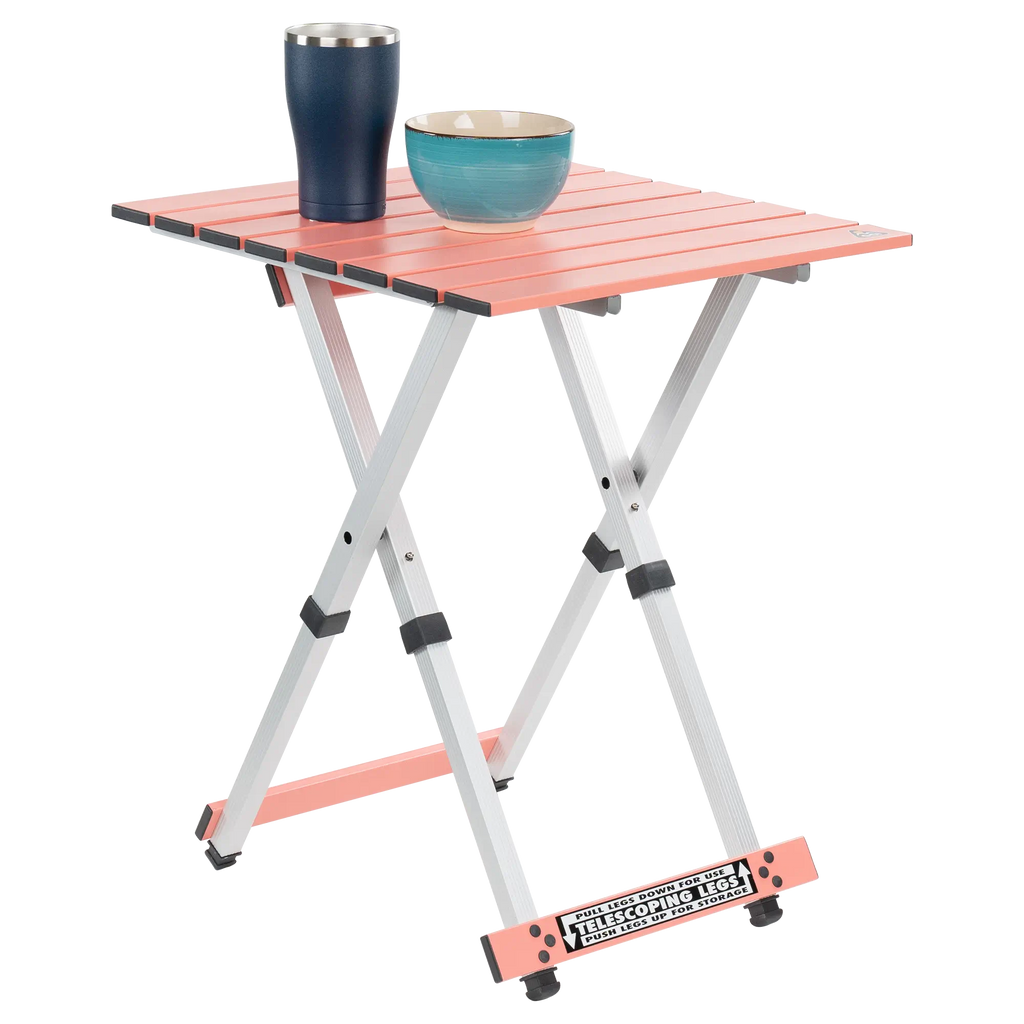Compact Compact Camp Table 20 - Folding Camping Table with Storage Shelves Detail