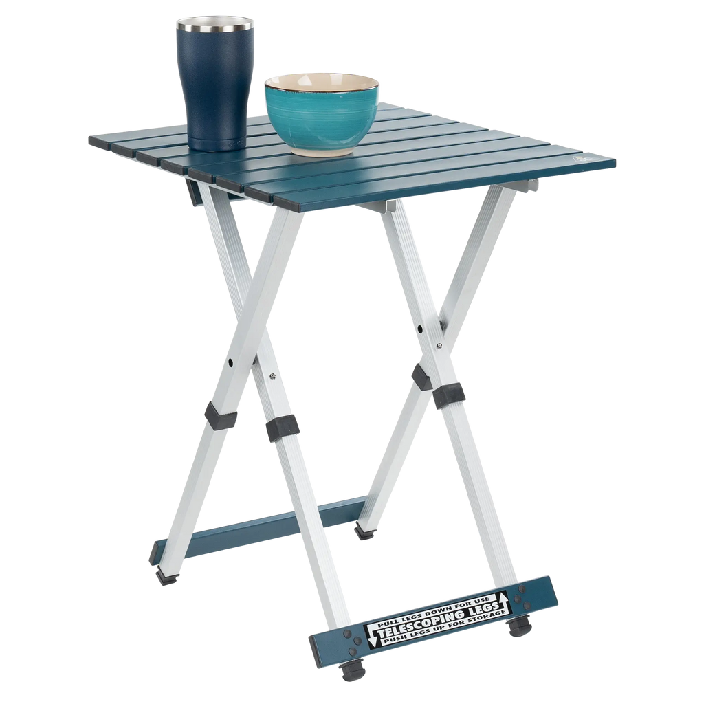 Compact Compact Camp Table 20 - Folding Camping Table with Storage Shelves Detail
