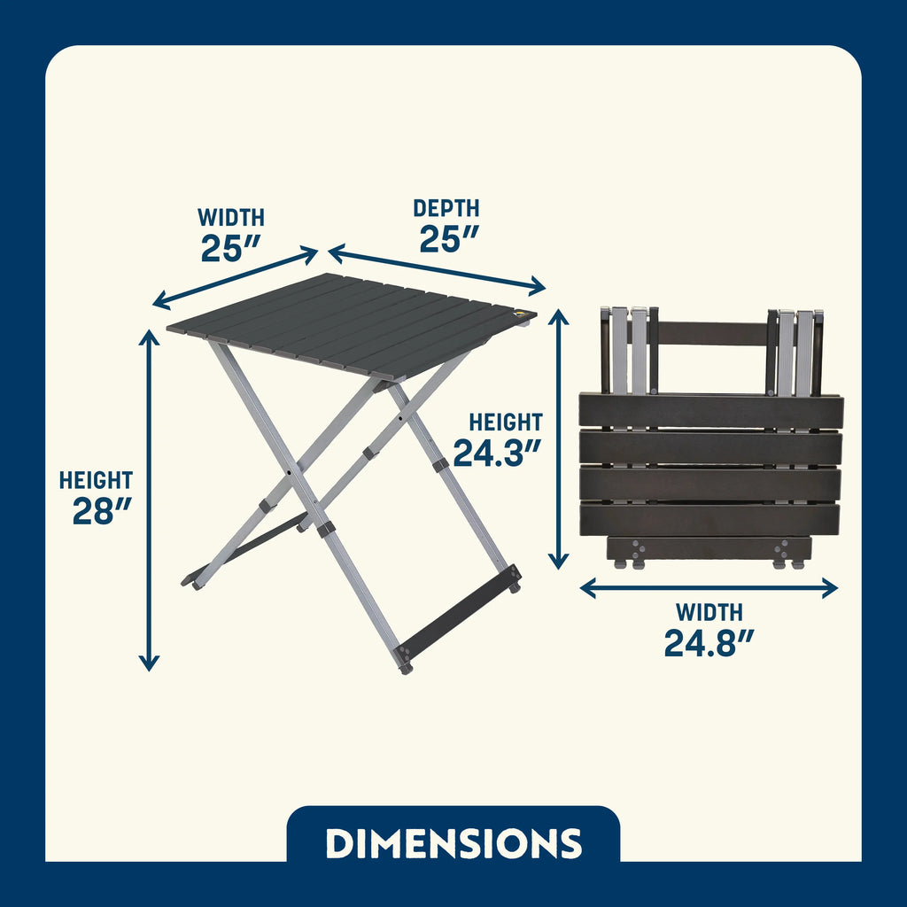 Heavy Duty Compact Camp Table 25 - Portable Camp Kitchen Table Counter Detail
