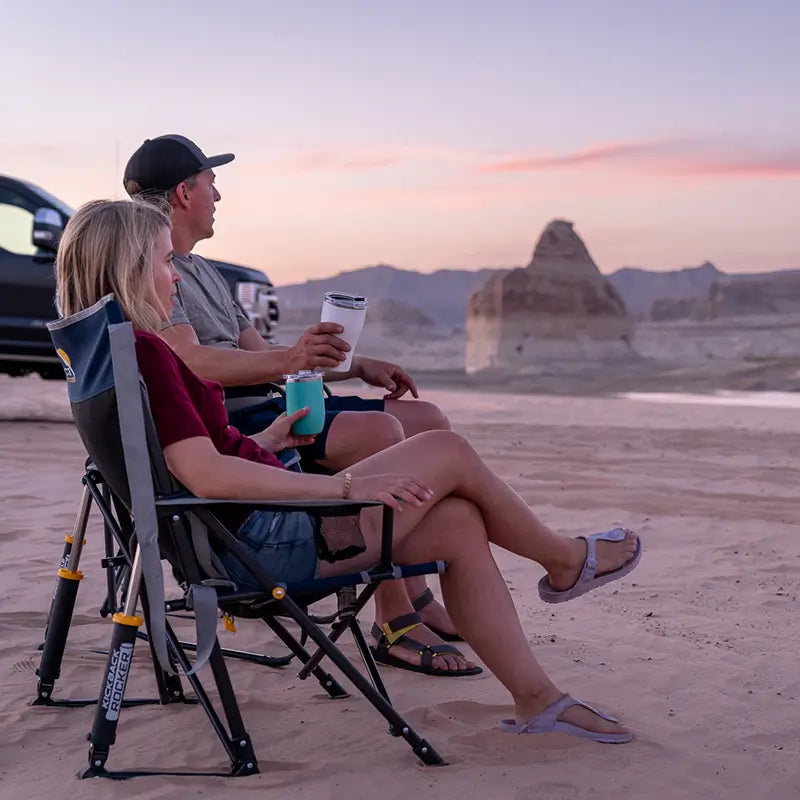 Heavy Duty Kickback Rocker - Outdoor Rocking Chairs with Dynamic Comfort Edge Detail