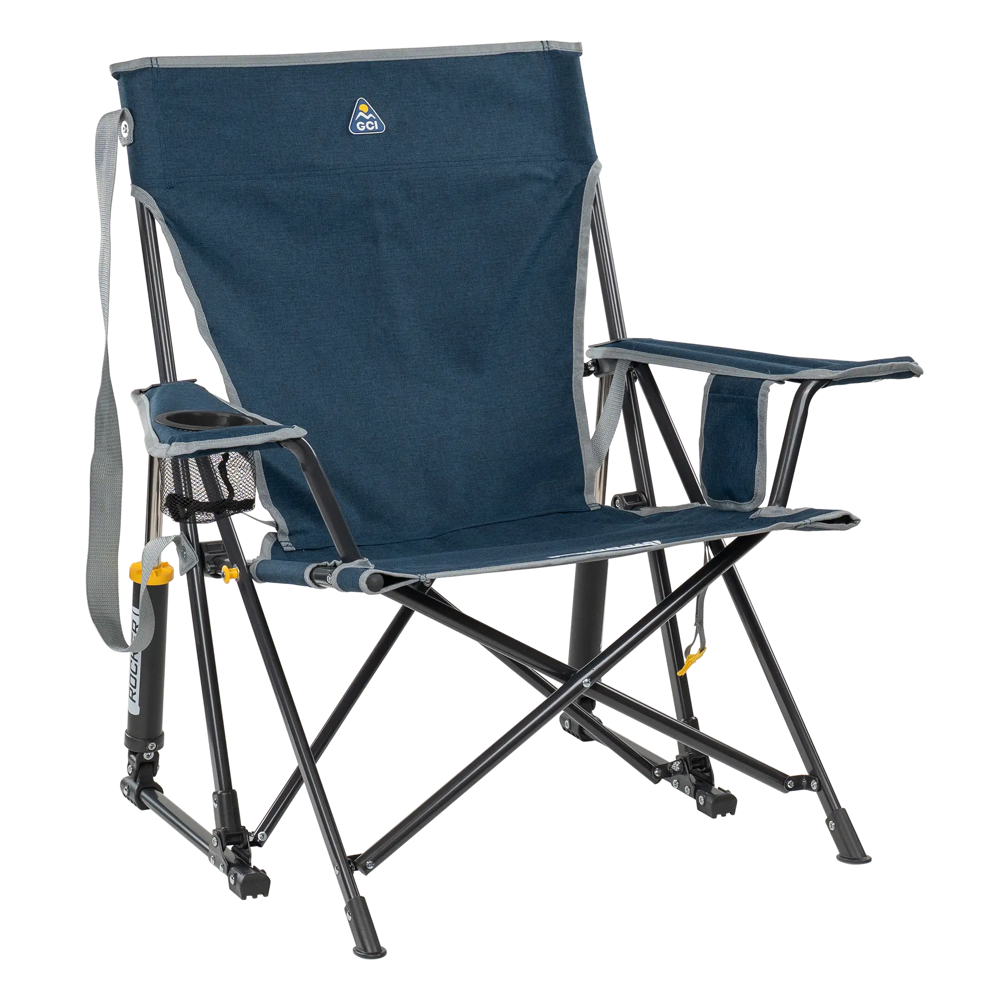 Heavy Duty Kickback Rocker - Outdoor Rocking Chairs with Dynamic Comfort Edge - Heathered Indigo