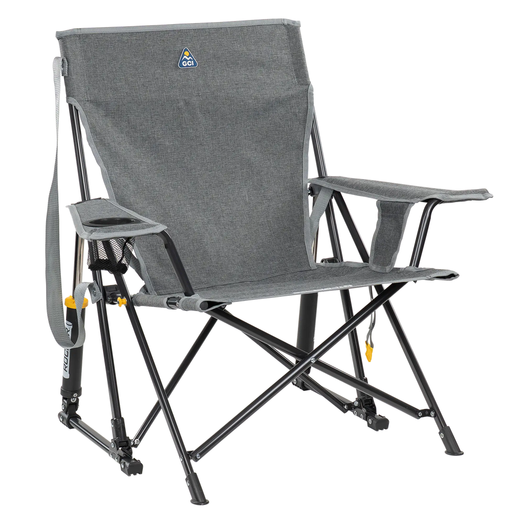 Heavy Duty Kickback Rocker - Outdoor Rocking Chairs with Dynamic Comfort Edge - Heathered Pewter