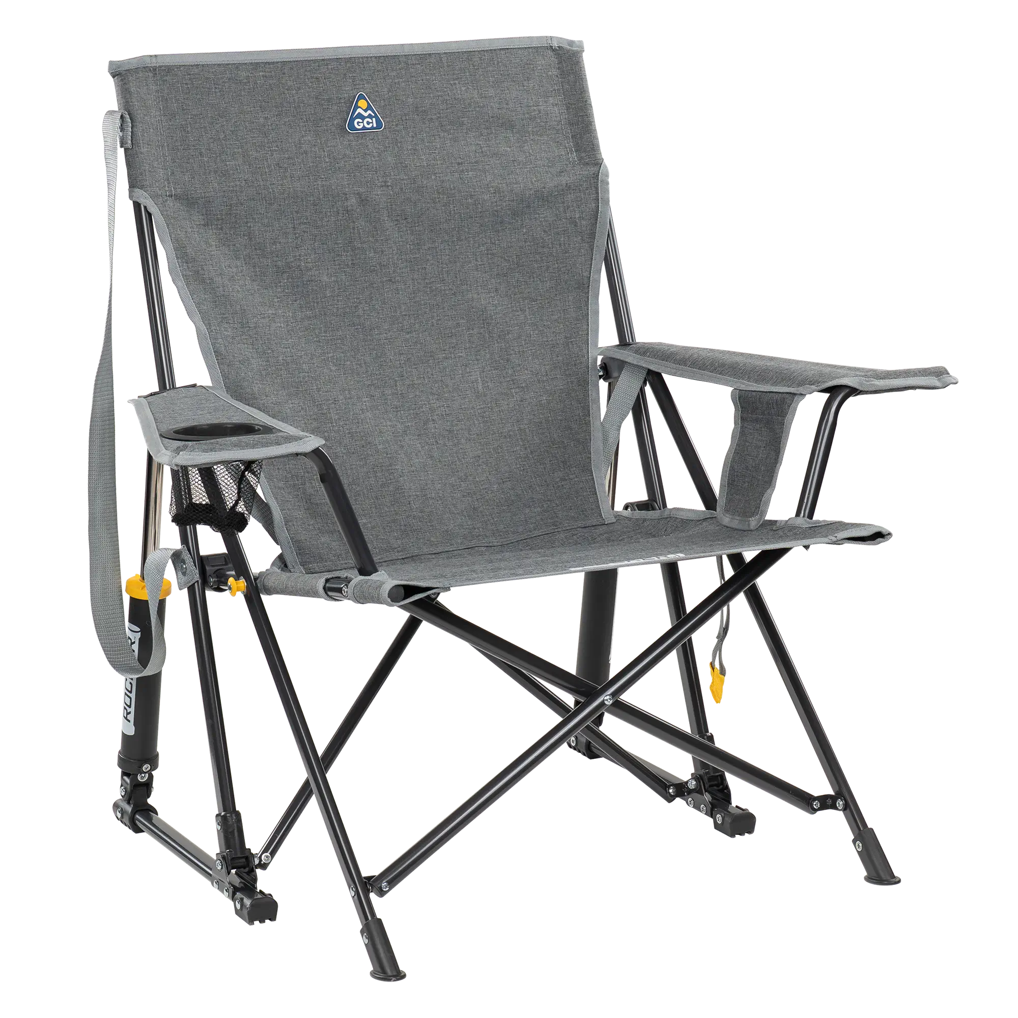 Heavy Duty Kickback Rocker - Outdoor Rocking Chairs with Dynamic Comfort Edge - Heathered Pewter