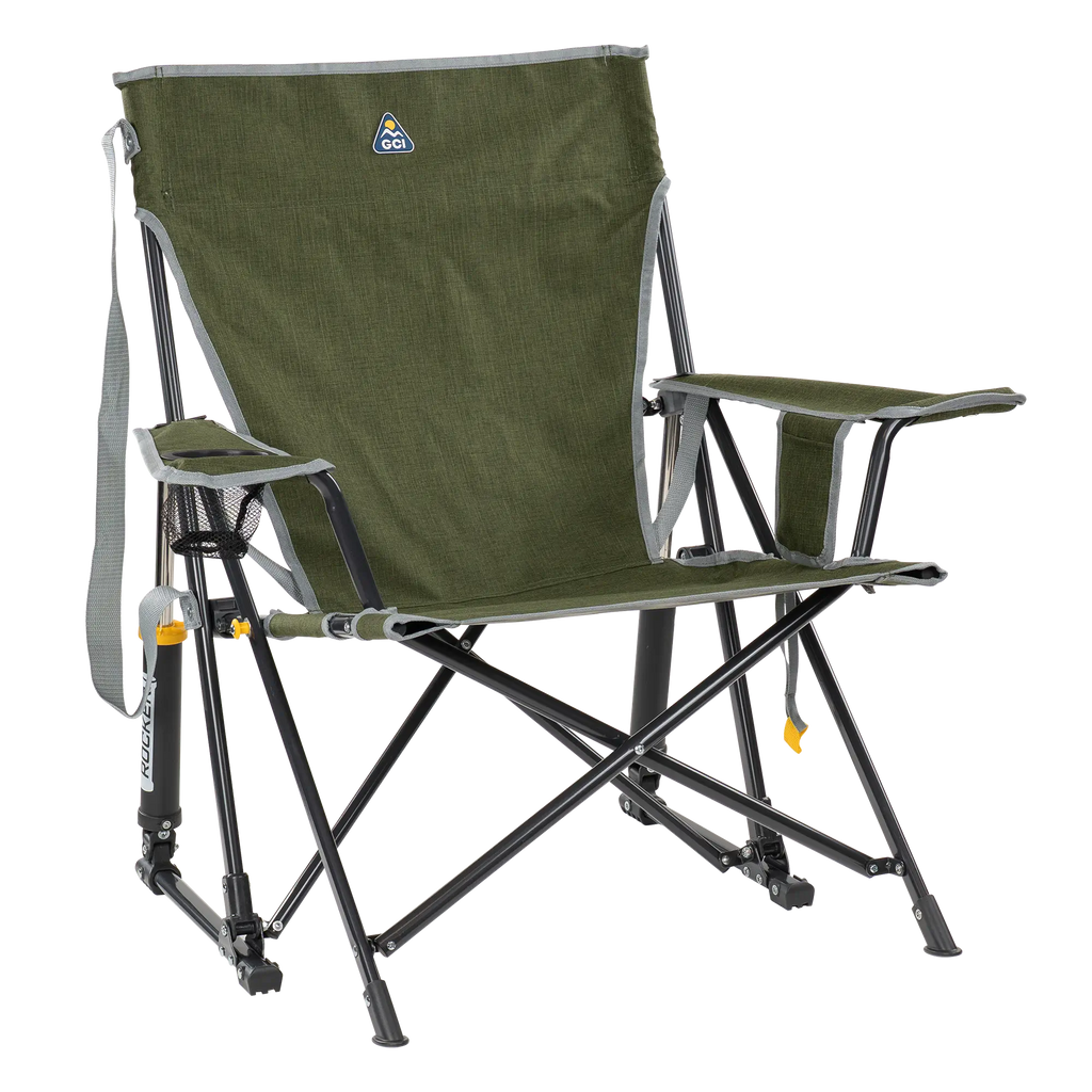 Heavy Duty Kickback Rocker - Outdoor Rocking Chairs with Dynamic Comfort Edge - Heathered Loden