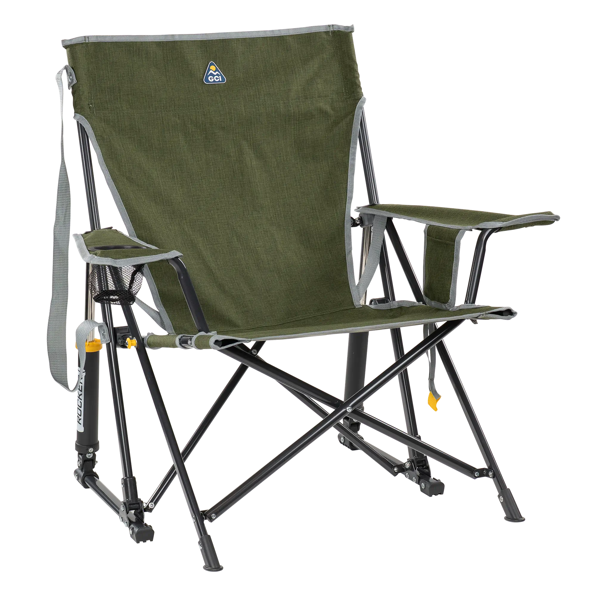 Heavy Duty Kickback Rocker - Outdoor Rocking Chairs with Dynamic Comfort Edge - Heathered Loden