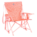 Heavy Duty Kickback Rocker - Outdoor Rocking Chairs with Dynamic Comfort Edge - Soft Pink Leaf