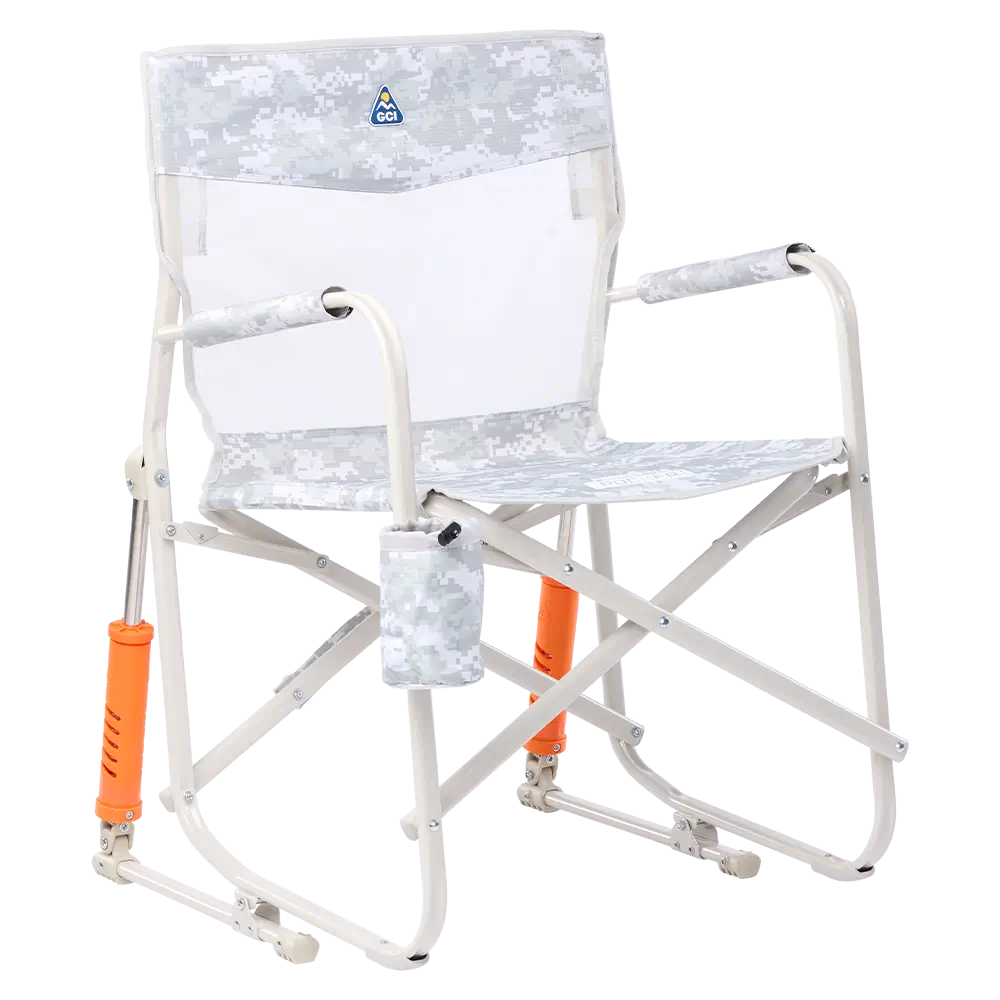 Ultra-Comfortable Freestyle Rocker Elite - Folding Rocking Chair - Perfect for Tailgating - Snow Camo