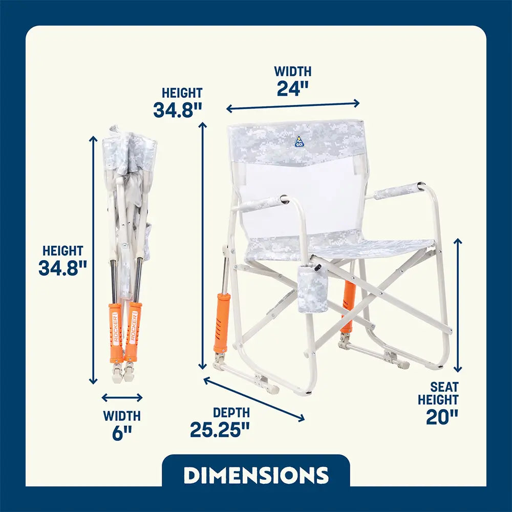 Ultra-Comfortable Freestyle Rocker Elite - Folding Rocking Chair - Perfect for Tailgating Detail