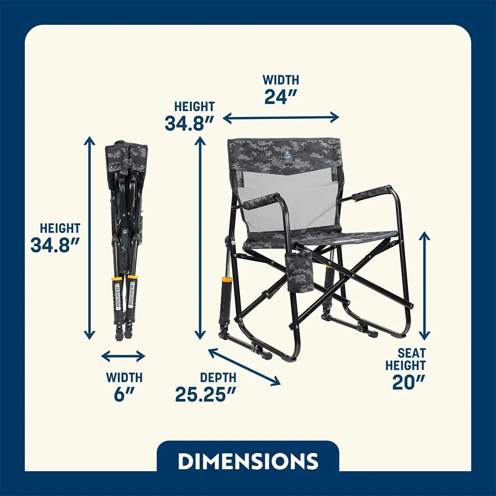 Ultra-Comfortable Freestyle Rocker Elite - Folding Rocking Chair - Perfect for Tailgating Detail