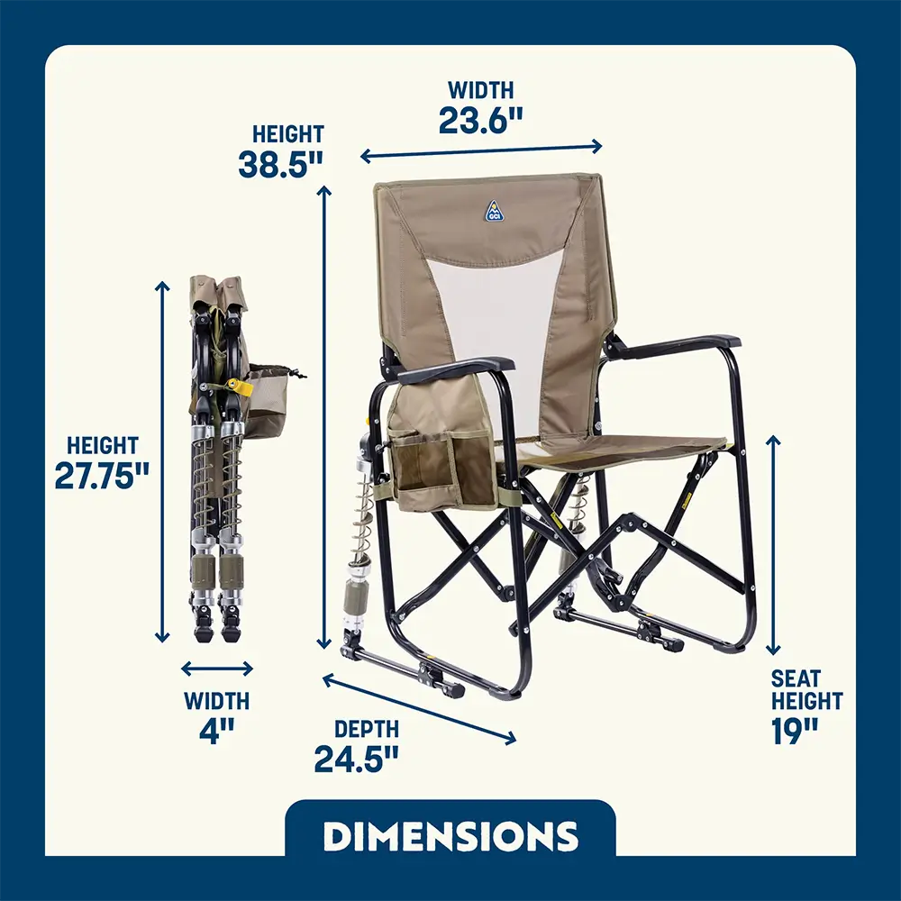 Foldable Adjustable Rocker - Outdoor Rocking Chairs with Dynamic Comfort Edge Detail